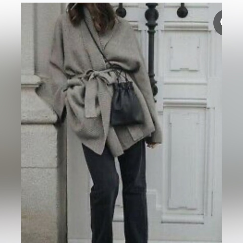 Size L/Xl Zara Yak Wool Blend Cardigan (mix13)